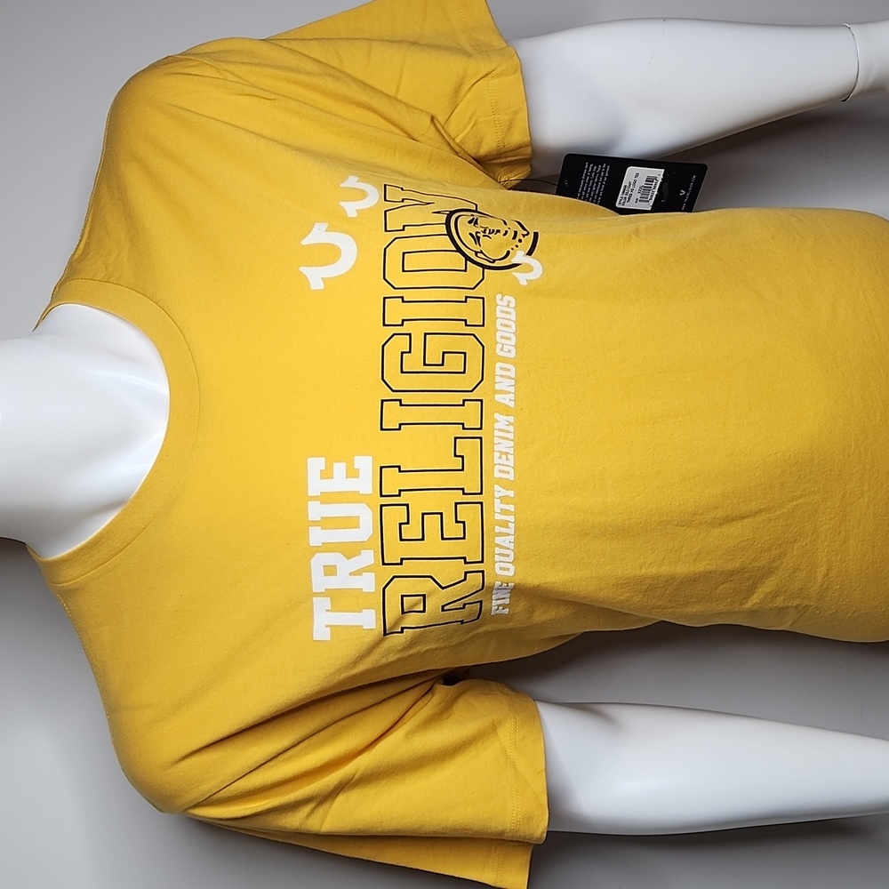 TRUE RELIGION YELLOW 3 EXTRA LARGE (XXXL) TSHIRT